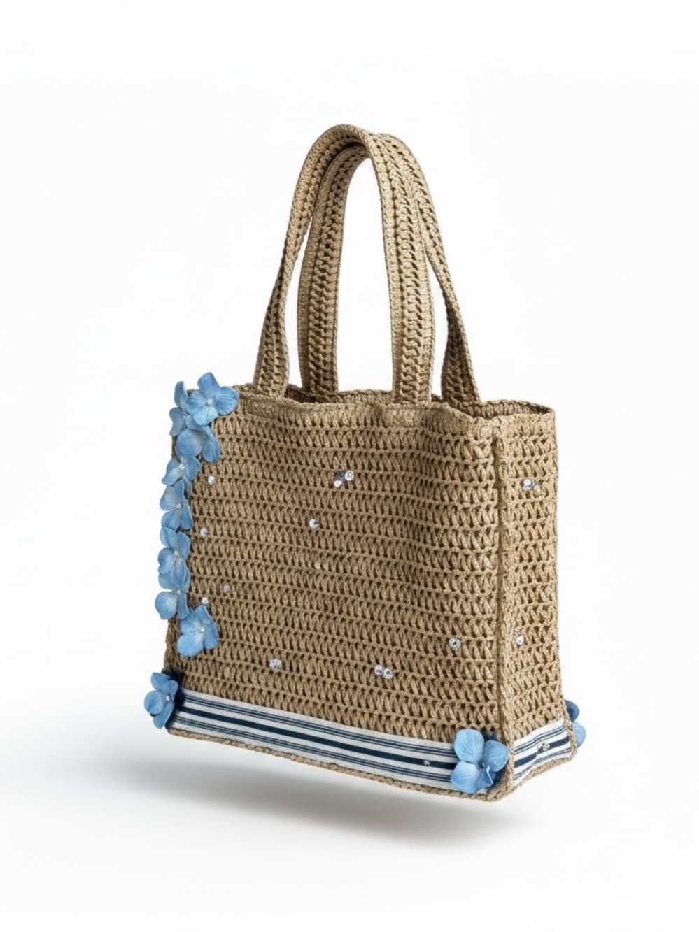 Upcycled H&M Woven Shoulder Bag
